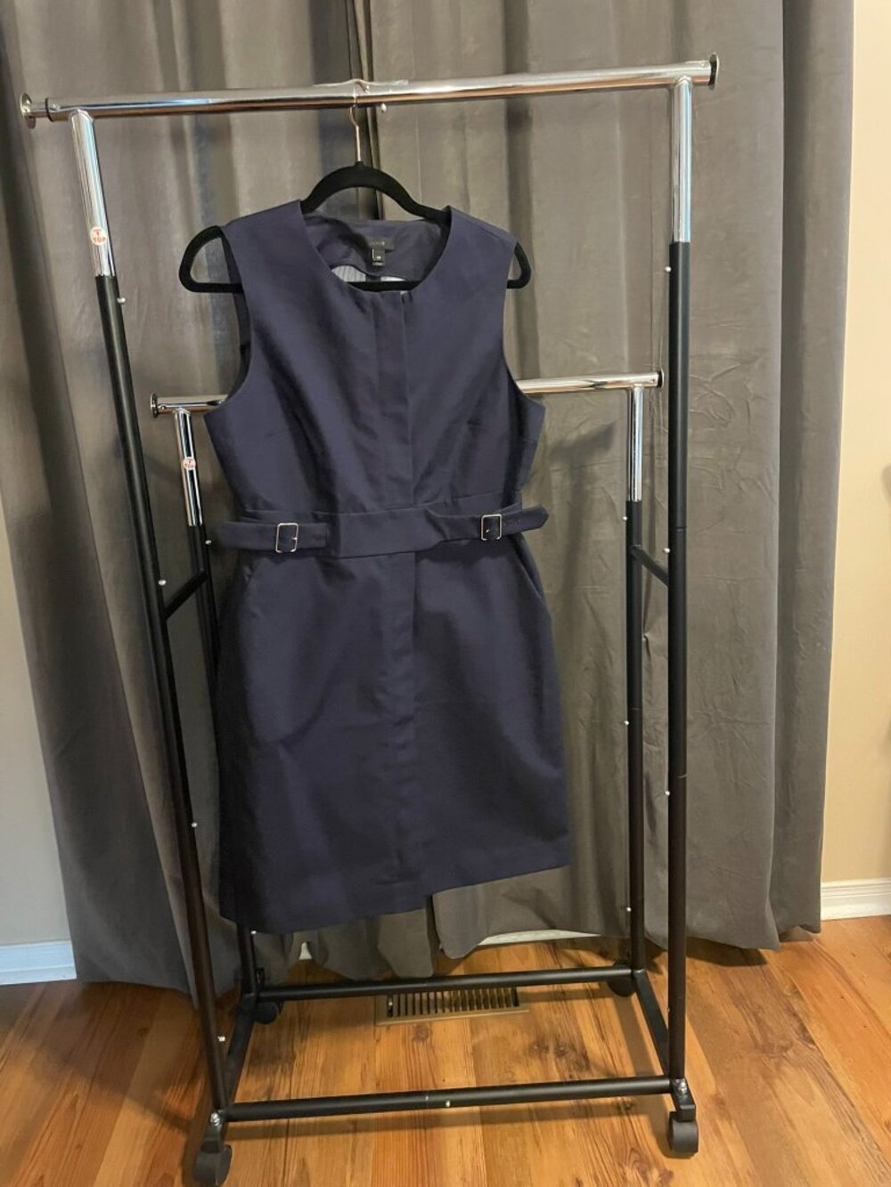 2 Zip Up Sleeveless Dress, Navy, US 12P